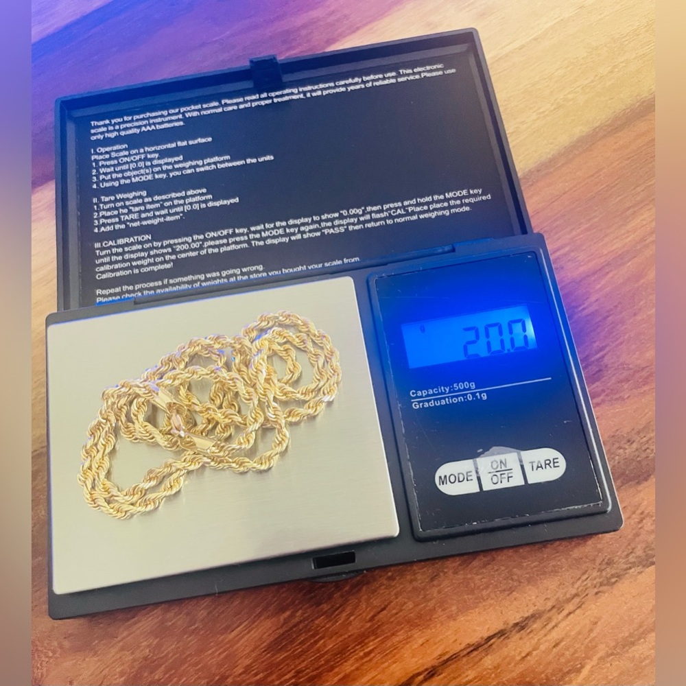 10k Gold Rope Necklace - Picture 5 of 8